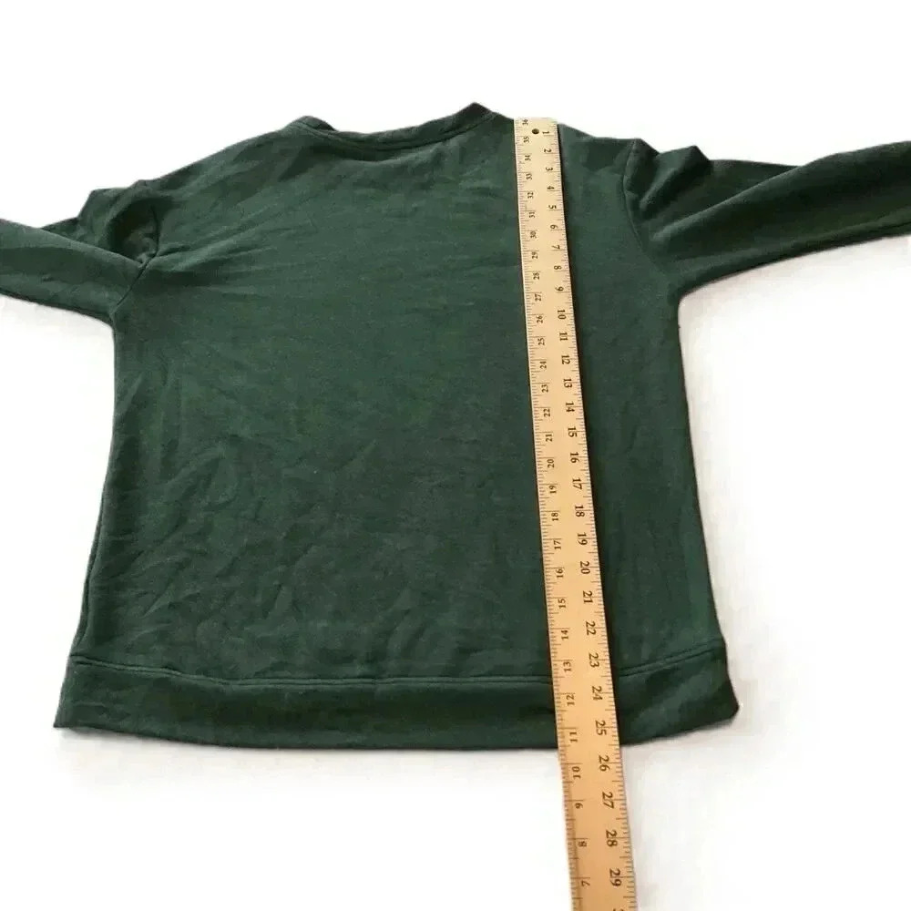 Orvis Womens Green Oversized Sweatshirt‎ Long Sleeve Crew Neck Modal Blend Small - Picture 7 of 7